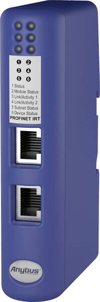 Anybus AB7078 Profinet-IRT Seriell Umsetzer RS-232, RS-422, RS-485, Sub-D9 galvanisch getrennt, Ethernet 24 V/DC 1 St