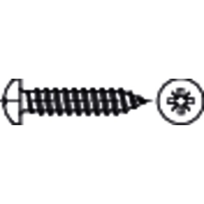 NOBRAND - Linsen-Blechschraube DIN 7981-C-Z Stahl galvanisch verzinkt ø2,9 x 13mm KP