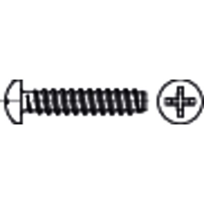 NOBRAND - Linsen-Blechschraube DIN 7981-F-H Edelstahl A2 3,9 x 9,5mm