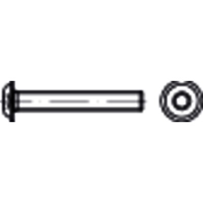 NOBRAND - Linsenschraube mit Bund ISO 7380-2 Edelstahl A2 M4 x 12mm