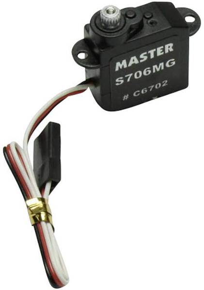 Master Modellbau Mini-Servo S706 MG Analog-Servo Getriebe-Material: Titanium Stecksystem: Uni (Graupner / JR / Futaba)