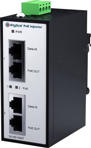 Anybus AWB4006 AWB4006 PoE Injector RJ-45 12 V/DC, 24 V/DC, 36 V/DC, 48 V/DC, 57 V/DC 1 St.