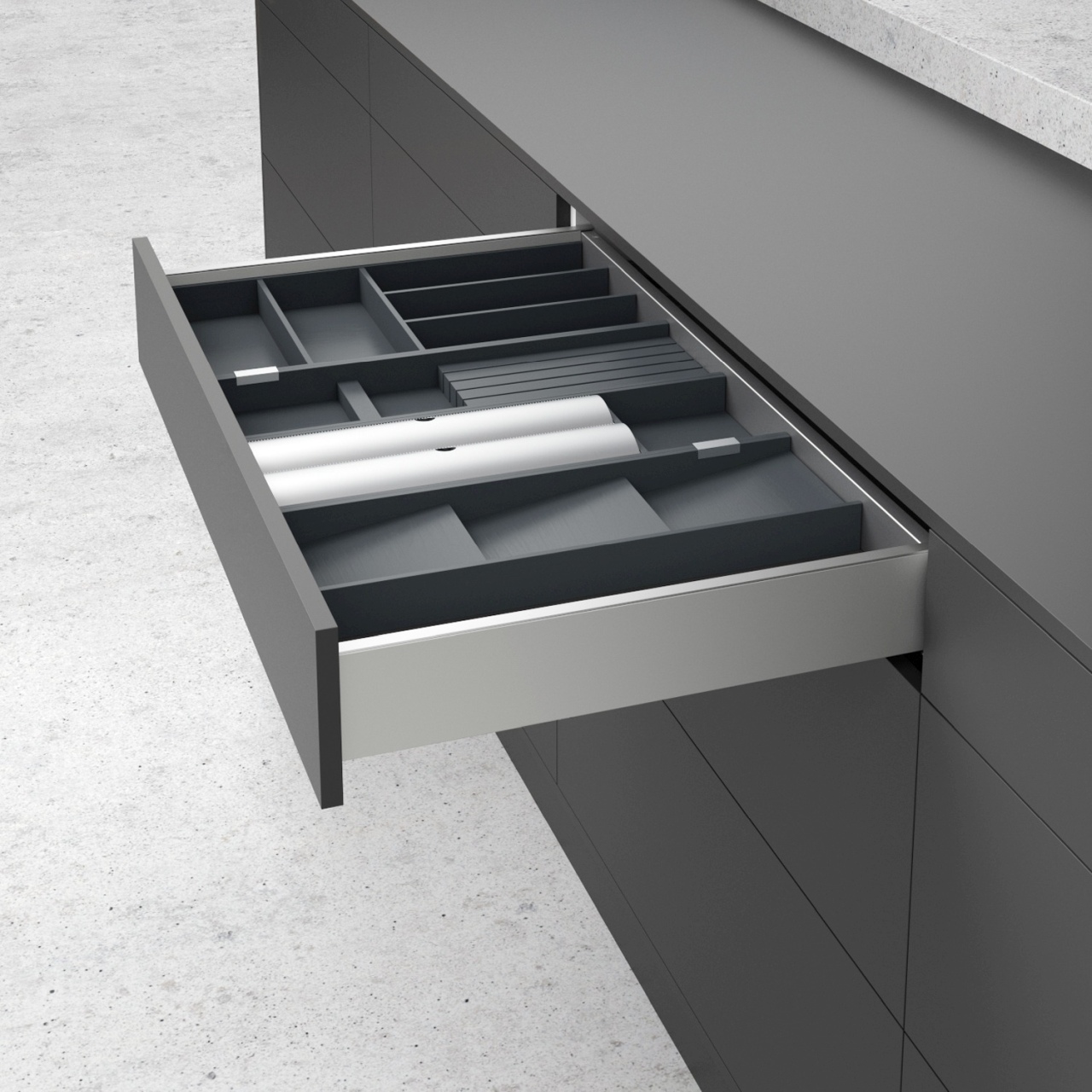 HETTICH OrgaTray 270 Multifunktionseinsatz, Nennlänge 500 mm, 9278294 – Bild 2