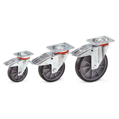 fetra® - Lenkrolle mit Feststeller, TPE-ESD, ø200 x 40mm
