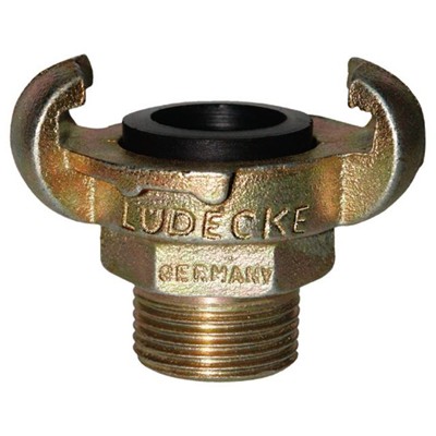 LÜDECKE - Klauenkupplung starr, Temperguss, max. PN 10 bar, DN 13, AG-G 1/2" x 15mm