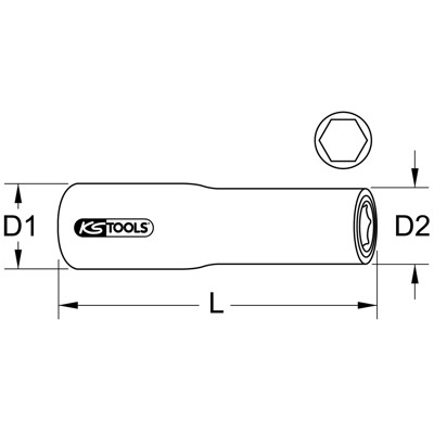 KSTOOLS® - 1/2" Stecknuss mit Schutzisolierung, lang, 27mm