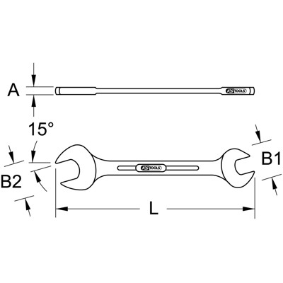 KSTOOLS® - BRONZEplus Doppel-Maulschlüssel 30 x 36mm