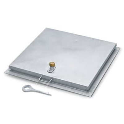 ZARGES - Brunnenabdeckung, B 625xT 625mm, Stahl feuerv., Gummidichtung