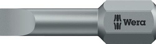 WERA Bit 800/1 TZ f.Schlitzschrauben 5,5mm L.25mm 1/4 Zoll C6,3 0,8mm zähhart,TZ WERA