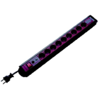 REV Ritter - PC Leiste mit Netzfilter SUPRA Line, 9-fach