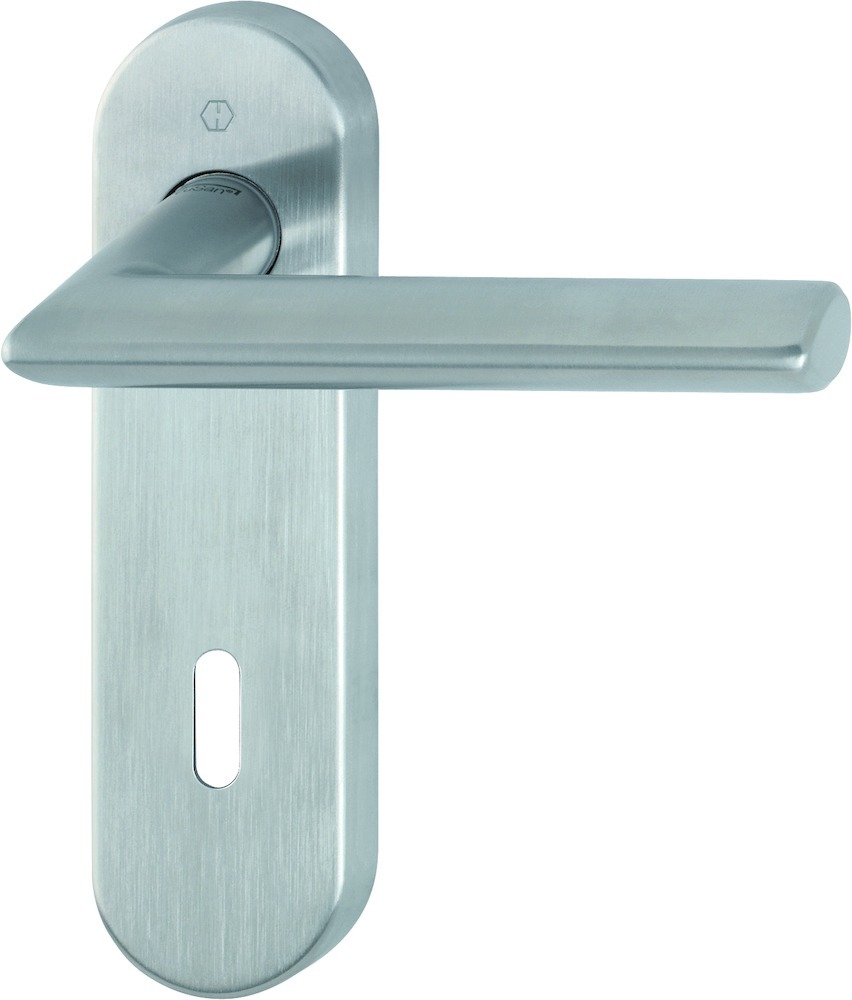 HOPPE® Drückergarnitur mit Kurzschild Stockholm E1140/353KH, Edelstahl, 10721194