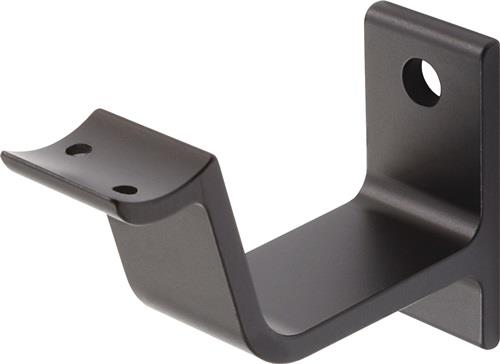 HERMETA Handlaufträger 3553 Alu.schwarz ku.-besch.gewölbte Auflage HERMETA