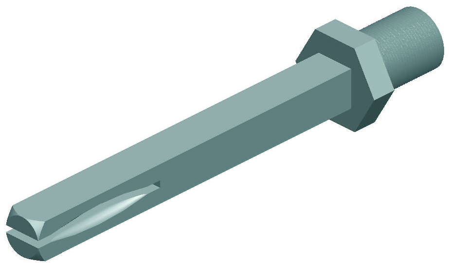 HERMAT Wechselstift für Türdrücker 4207.S, VK 8 mm, Eisen, 140 mm