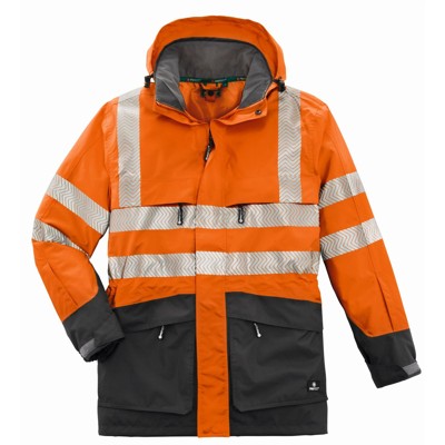 4Protect® - Warn-Wetterschutz-Jacke TAMPA, warnorange/grau, Größe 4XL