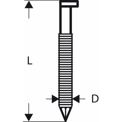 Bosch - D-Kopf Streifennagel SN34DK, verzinkt, gerillt, 75mm (2608200021)