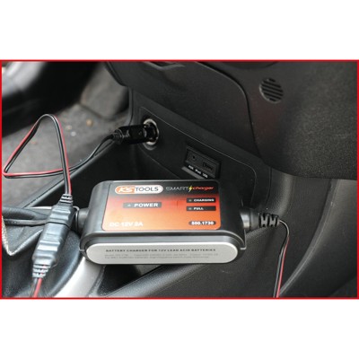 KSTOOLS® - SMARTcharger Schnellkontaktkabel mit Zigarettenanzünder-Stecker