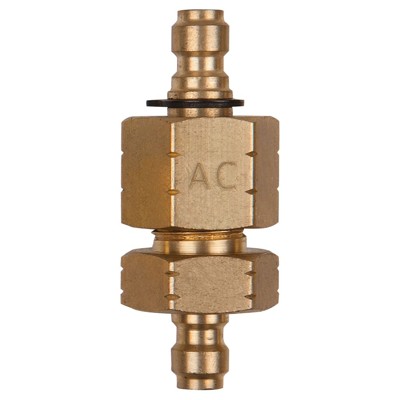 KSTOOLS® - Doppel-Adapterstück M14x1,25 Innen- und Außengewinde und 1/4" Schlauchanschluss