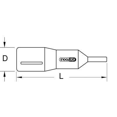 KSTOOLS® - 3/8" Bit-Stecknuss mit Schutzisolierung für Torx-Schrauben, T27, kurz