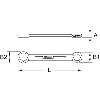 KSTOOLS® - ULTIMATEplus Doppel-Ringschlüssel, 6x7mm