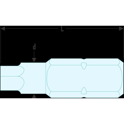 Facom - Bit Serie 1 - Sechskant 5mm EH.105