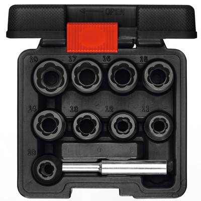 GEDORE red® - R68003010 Spiralnutenausdreher 1/2" 10-19mm 10-teilig