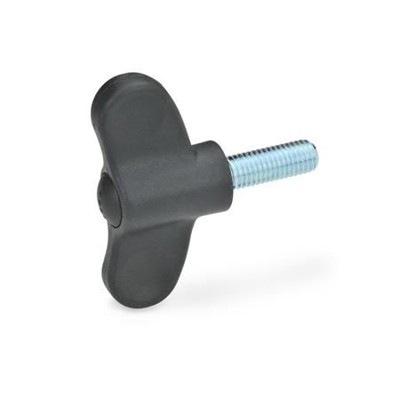 Ganter Norm® - 633-40-M6-30-DSG Flügelschrauben, Kunststoff
