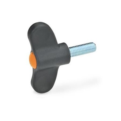 Ganter Norm® - 633-70-M8-40-DOR Flügelschrauben, Kunststoff