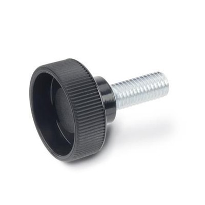 Ganter Norm® - 421-M6-25 Rändelhohlschrauben mit Stahl-Gewindestift