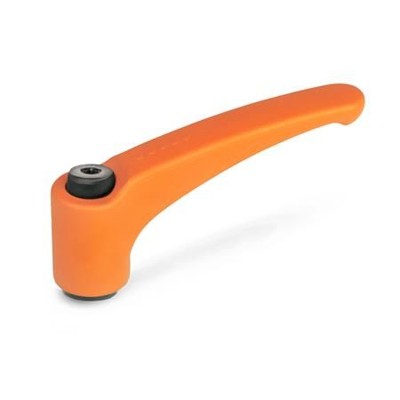 Ganter Norm® - 602-44-B6-OS Verstellbare Klemmhebel, Zink-Druckguss, Buchse Stahl