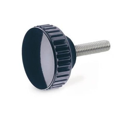 Ganter Norm® - 529.5-15-M4-6 Rändelschrauben, Kunststoff, Gewindestift Edelstahl