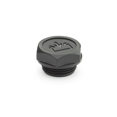 Ganter Norm® - 747-G1/2-A-2 Verschlussschrauben mit Einfüllsymbol, Dichtung aufliegend, Kunststoff