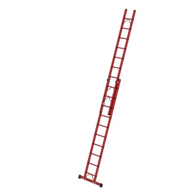 MUNK Günzburger Steigtechnik - Seilzugleiter GFK, 2x10 Sprossen, L ausgefahren 3000mm, L eingefahren 5290mm