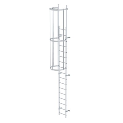 MUNK Günzburger Steigtechnik - Steigleiter, einzügig, Steighöhe 4760mm Aluminium blank, L 5960mm