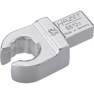HAZET - Einsteck-Ringschlüssel, offen 6612C-12, 9 x 12mm, Doppel-Sechskant 12mm