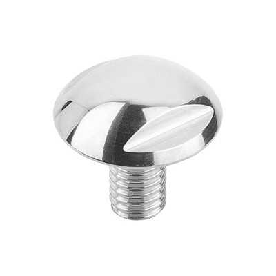 KIPP - KUGELKOPFSCHRAUBE M06X10, SW=10, EDELSTAHL 1.4404 POLIERT