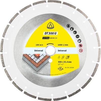 KLINGSPOR - Diamanttrennscheibe DT 300 U, 300 x 2,8 x 30mm 17 Segmente 50,1 x 2,8 x 7mm