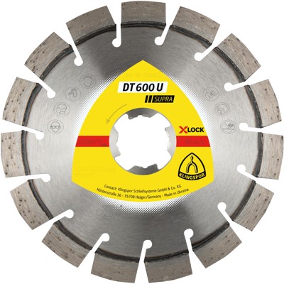 KLINGSPOR - Diamanttrennscheibe DT 600 U X-LOCK, 125 x 2,4 x 22,23mm 15 Segmente