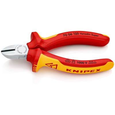 KNIPEX® - Seitenschneider 70 06 125 verchromt Mehrkomponenten VDE isoliert 125mm
