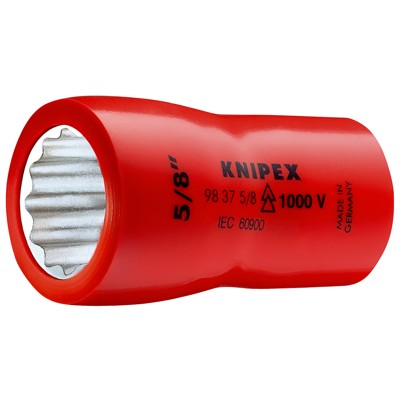 KNIPEX® - Steckschlüsseleinsatz 98 37 5/16" Dopp.6kt i. IEC 60900 3/8" SW5/16x42mm