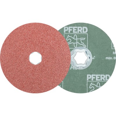 PFERD - COMBICLICK Korund Fiberscheibe Ø 125 mm A36 für universelle Anwendungen