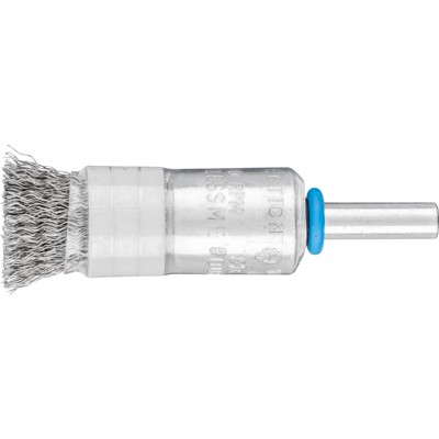 PFERD - Pinselbürste mit Stützring ungezopft PBUR Ø13 mm Schaft-Ø6 mm Edelstahl-Draht-Ø0,20