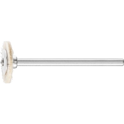 PFERD - Miniatur- Rundbürste RBU Ø16x2 mm Schaft-Ø3 mm weißes Ziegenhaar
