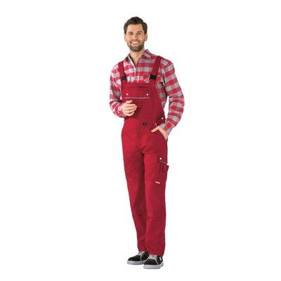 Planam - Latzhose 2137 rot/rot, Größe 27