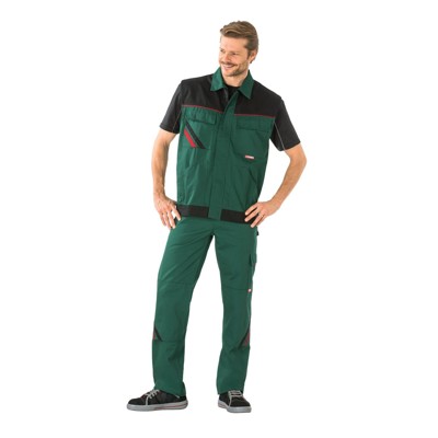 Planam - Arbeitsweste 2365 grün/schwarz/rot, Größe M