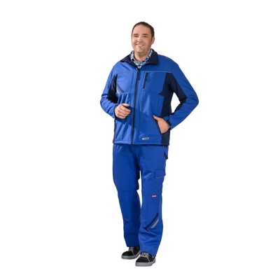 Planam - Wetter- und Kälteschutz-Softshelljacke Highline 2380 kornblau/marine/zink, XXL