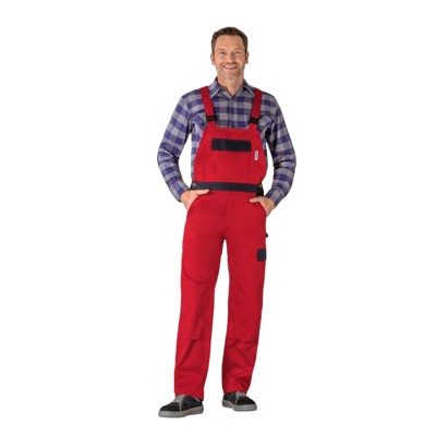 Planam - Latzhose 1223 rot/marine, Größe 106