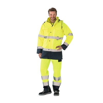 Planam - Parka 2057 warngelb/marineblau, Größe 2XL