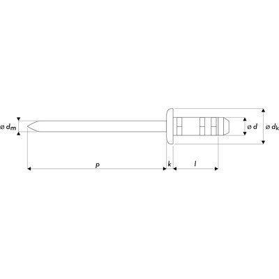QONNECT® - Q-Multigrip Mehrbereichsblindniet Edelstahl A2/A2 Flachrundkopf 4.8 X 15