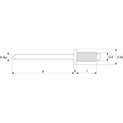 QONNECT® - Q-Grooved Rillierte Blindniet Alu/Stahl Flachrundkopf 3.2 X 10