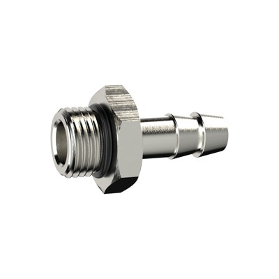 RIEGLER® - Einschraubschlauchtülle, O-Ring, G 1/4", Schlauch LW 11, Messing vernickelt